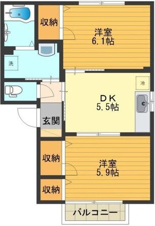 サントゥールＡの物件間取画像